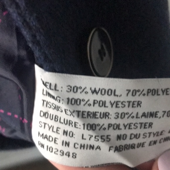 Blue wool blend Fall/Spring short jacket - Picture 9 of 14